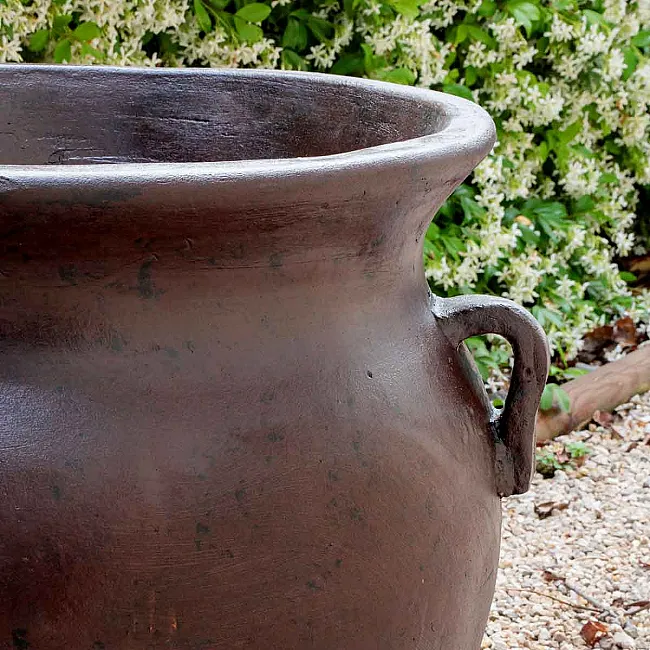 Gros pot terre cuite décoration extérieur pour planter ou en cache-pot