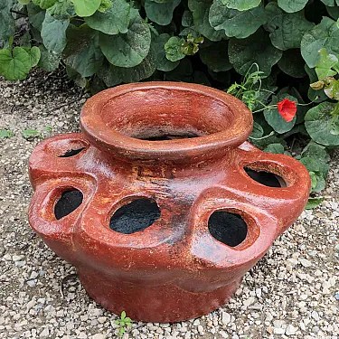 jardinières en terre cuite colorée non gélive décoration extérieure