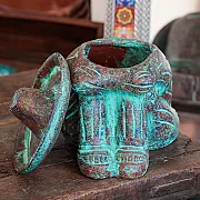 Statue mexicaine en terre cuite