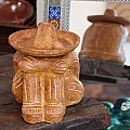 Statue mexicaine en terre cuite