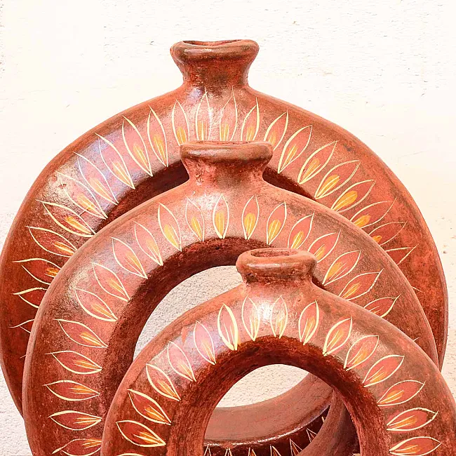Vase céramique décoré et coloré décoration intérieure