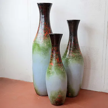 Poterie en terre cuite jarre décorative