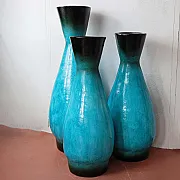 Grande jarre turquoise en terre cuite