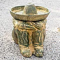 Statue mexicaine traditionnelle en terre cuite déco jardin