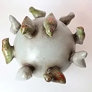 Boule déco en terre cuite et ses oiseaux