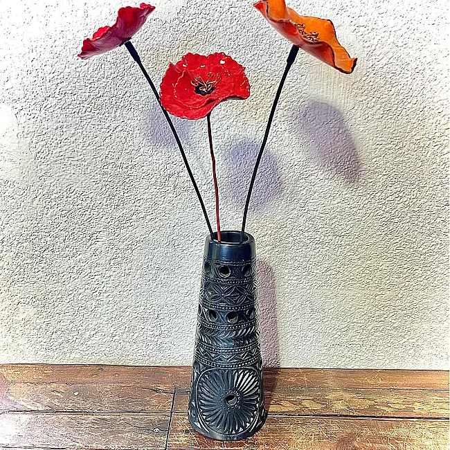 Vase déco en terre noire de Oaxaca