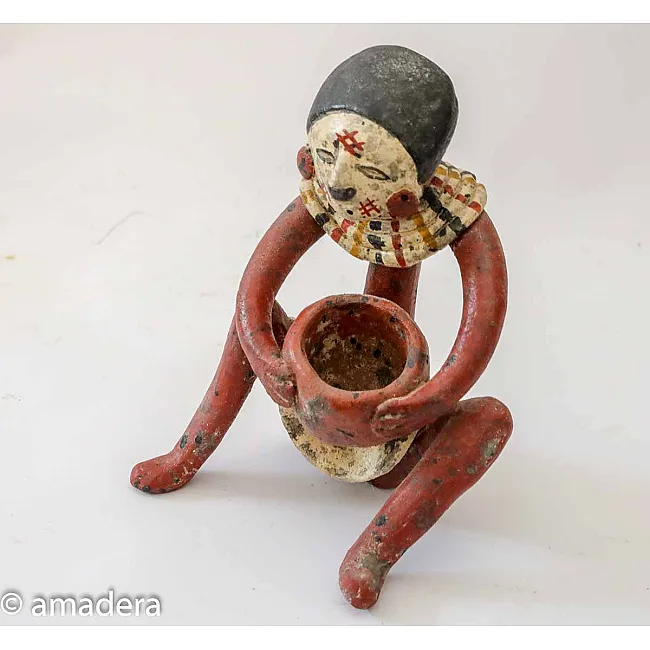 Statuette déco en terre cuite artisanat mexicain