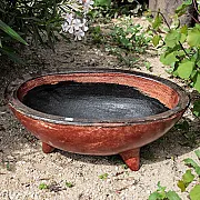 Jardinière ovale en terre cuite décoration extérieure