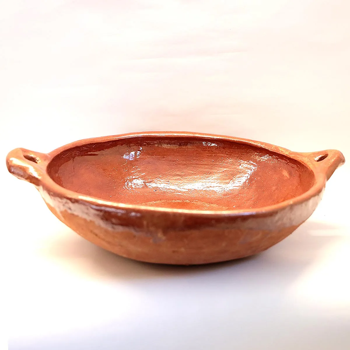 Plats en terre cuite mexicain - Vaisselle artisanale colorée - Amadera  Couleur Terre cuite Taille 10 cm x 34 cm de diamètre