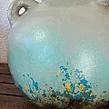 Vase en terre cuite aux couleurs chaudes décoration d'intérieur
