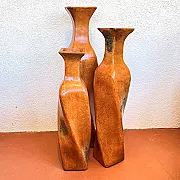 jarre en terre cuite orange décoration d'intérieur