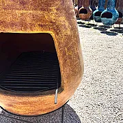 Grand brasero barbecue mexicain en terre cuite chauffage exterieur