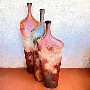Jarres en terre cuite au design contemporain - Rouge