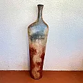 poterie terre cuite taille moyenne patine colorée verso gris amadera