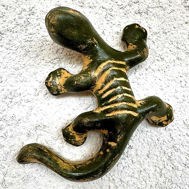 Gecko terre cuite décoration murale