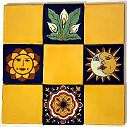 Carreaux azulejos - Faïence mexicaine aux couleurs chaudes et décors uniques et originaux