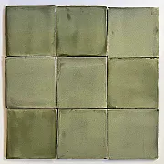 azulejos vert de gris - carrelage artisanal comme le zellige