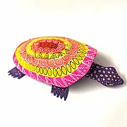 Déco tortue en bois peinte à la main