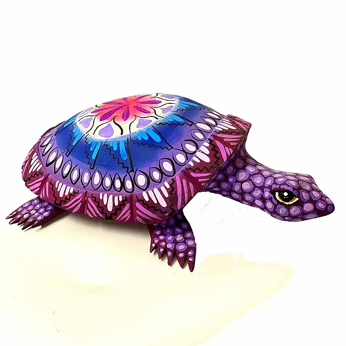 Tortue déco - Torute en bois unique, peinte à la main