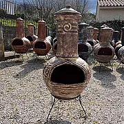 brasero barbecue extérieur au bois et four à pizzas