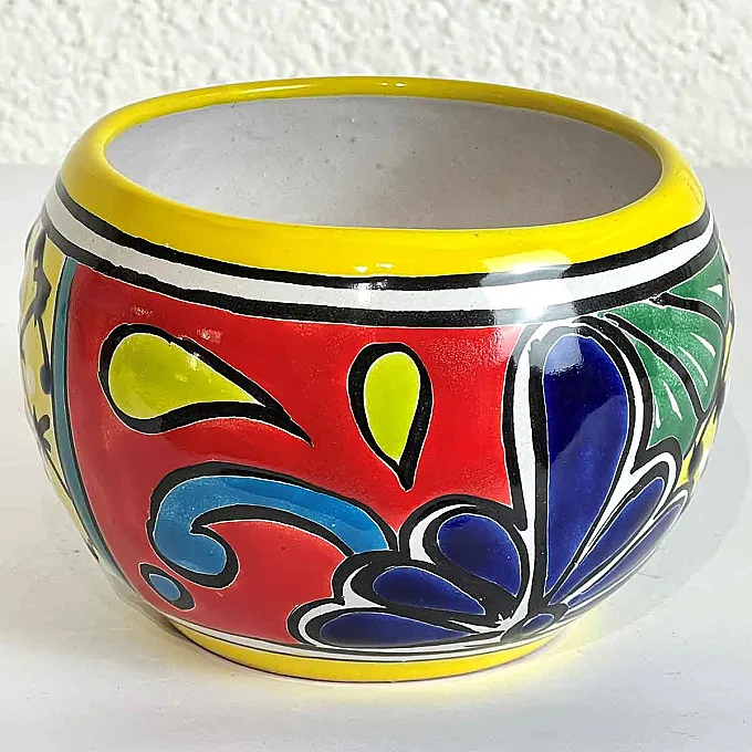 Petit pot de fleur en céramique colorée