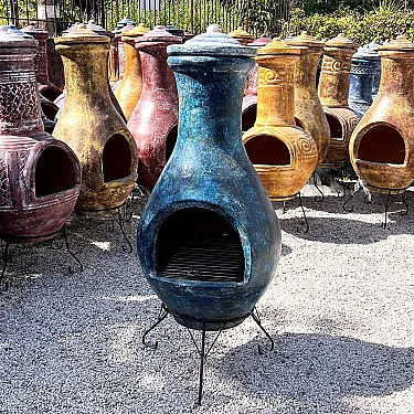 Brasero mexicain cheminée extérieure