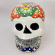 Tête de mort céramique pour la fête des morts au Mexique