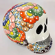 Têtes de mort céramique colorées une tradition au Mexique