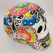 Tête de mort mexicaine en céramique - Déco Halloween