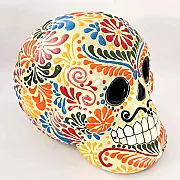 Tête de mort halloween en céramique