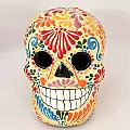 Tête de mort déco halloween - Céramique colorée