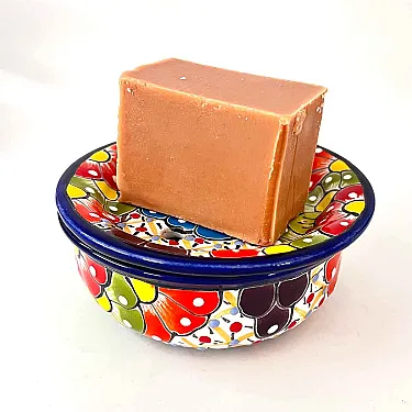 porte savon coloré en céramique pour salle de bain