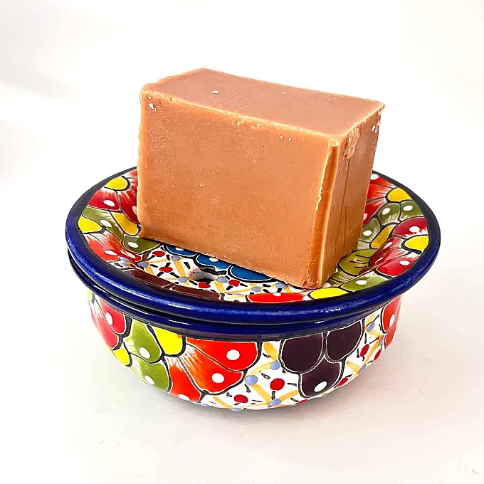 porte savon coloré en céramique pour salle de bain