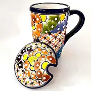 Tasse pour le thé avec couvercle - Céramique colorée