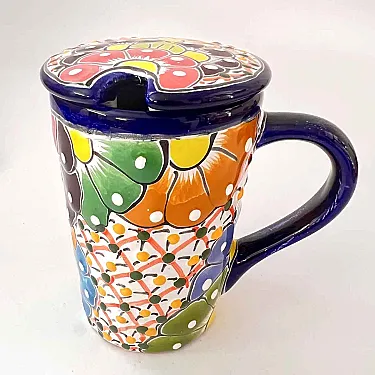 Tasse pour le thé et son couvercle - Vaisselle colorée en céramique
