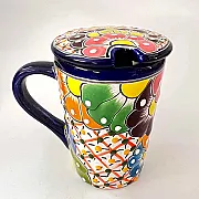 Tasse à thé en céramique colorée avec son couvercle