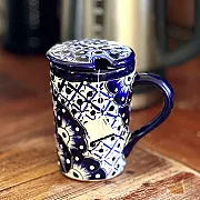 tasse à thé en céramique bleue - Se lave dans un lave vaisselle
