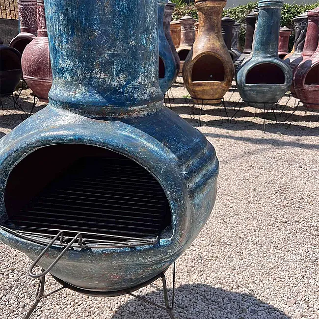 Brasero barbecue et chauffage au bois en extérieur
