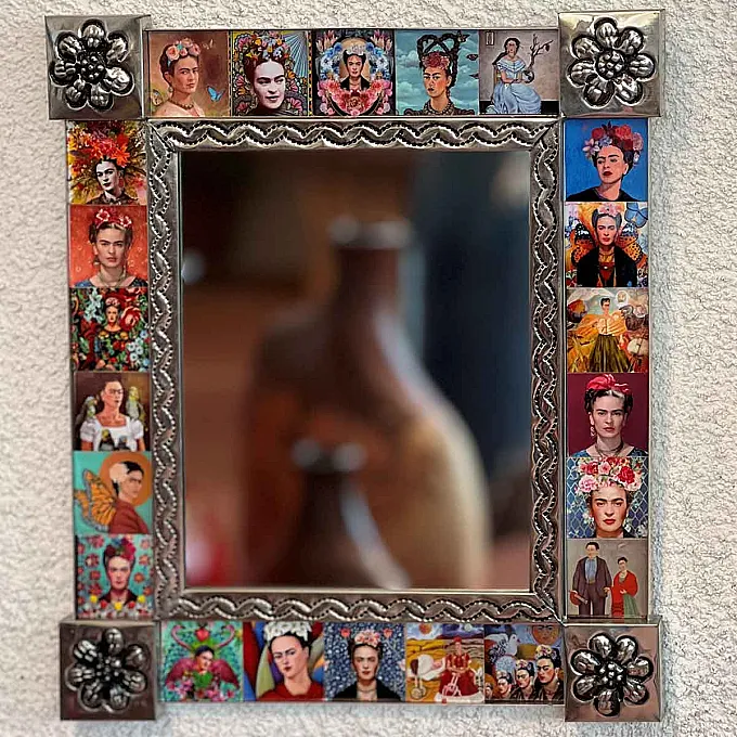 Miroir rectangulaire Frida Kahlo - Décoration murale