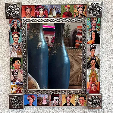 Miroir Frida Kahlo - Artisanat mexicain