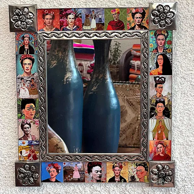 Miroir Frida Kahlo - Artisanat mexicain