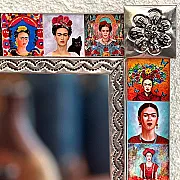 Miroir en métal rectangulaire pour deco murale - Frida Kahlo