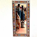Miroir mural en métal décoré d'azulejos - Artisanat mexicain