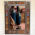 Grand miroir rectangulaire en métal - Décoration murale