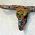 Décoration murale extérieure - Crane de buffle en céramique