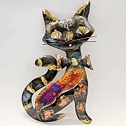 Chat en métal et cuivre pour décorer vos murs