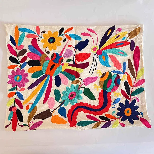 Housses de coussins colorées - Artisanat mexicain