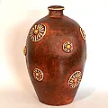 Vase décoratif en terre cuite - Artisanat mexicain
