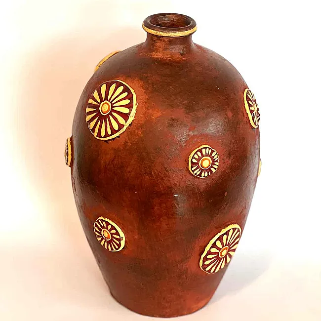 Vase déco en terre cuite - Artisanat mexicain