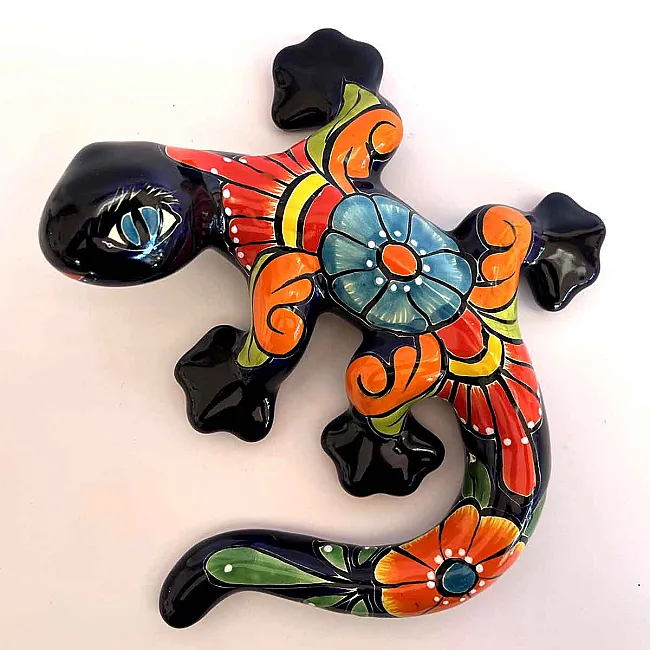 Gecko céramique coloré pour votre décoration murale